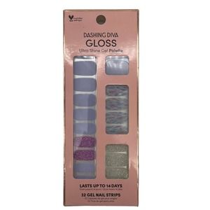 Dashing Diva Gloss Nail Strips Gleam Queen - UV Free Chip Resistant Gel Wraps